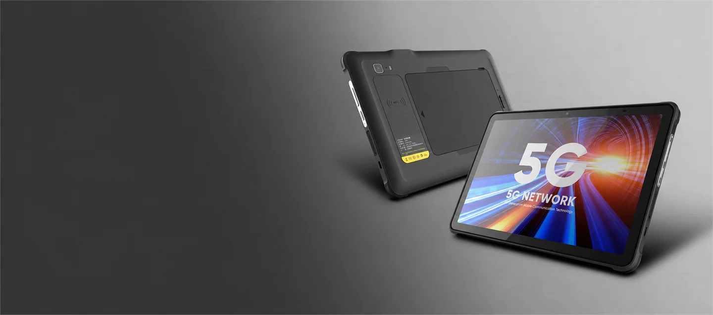 Tablet industrial Chainway P100, frente y reverso